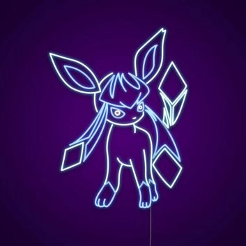 fantasie Tierfigur mit langen Ohren LED-Neonschild Gaming Zimmer