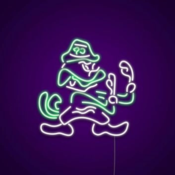Detektiv-Ente mit Hut und Pistole LED-Neonschild für Bar Gaming