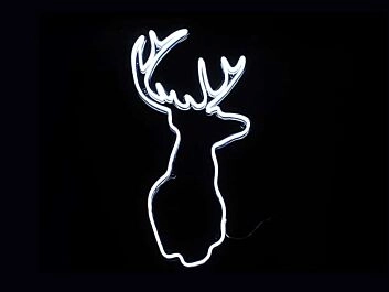 Hirschkopf Silhouette LED-Neonschild für Wohnzimmer und Bar