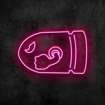 Cartoon Projektil mit Arm LED-Neonschild Gamingzimmer