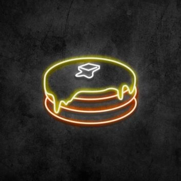 Pfannkuchen mit Butter und Sirup LED-Neonschild für Café Restaurant