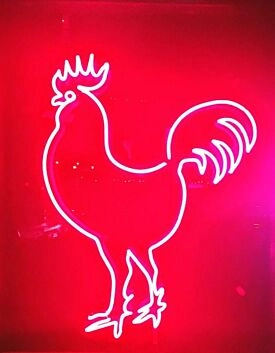 Hahn LED-Neonschild für Restaurant Bar