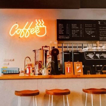 Coffee LED Neonschild für Café und Kaffeebar