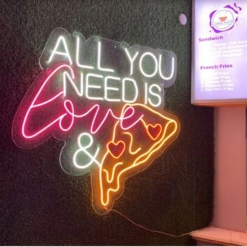 Alles was du brauchst ist Liebe LED Neonschild für Restaurant Café