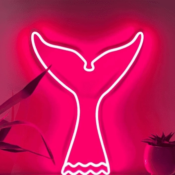 Walflosse LED-Neonschild Wohnzimmer Kinderzimmer