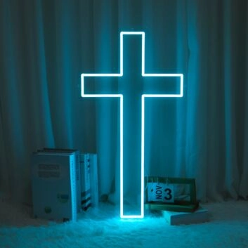 Kreuz LED-Neonschild für Wohnzimmer Andachtsraum