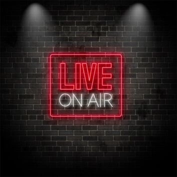 LIVE ON AIR LED-Neonschild für Studio Podcast