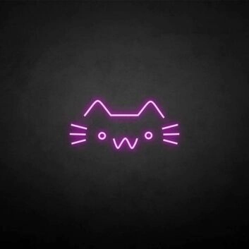 Katzenkopf Symbol LED-Neonschild Wohnzimmer Kinderzimmer