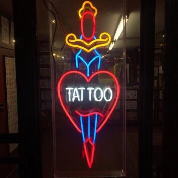 TAT TOO LED-Neonschild Tattoo Studio