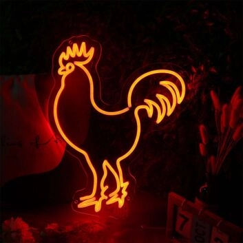Hahn LED-Neonschild für Küche oder Restaurant