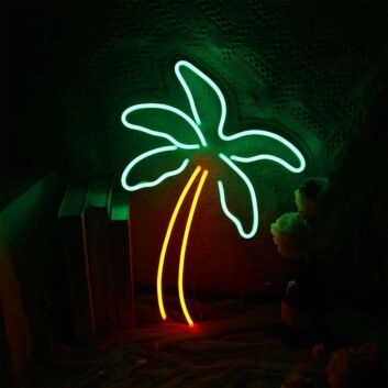 Palme LED-Neonschild Wohnzimmer Bar