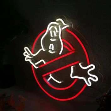 durchgestrichener Geist LED-Neonschild für Bar Gaming
