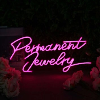 Permanent Jewelry LED-Neonschild für Schmuckgeschäft Studio