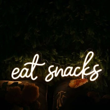 eat snacks LED-Neonschild für Küche Café