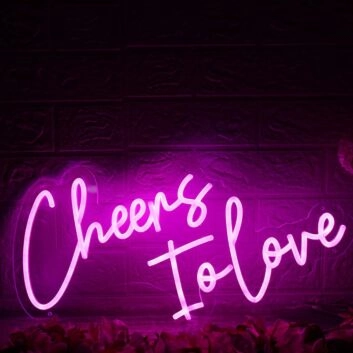 Cheers To love LED-Neonschild für Hochzeit oder Bar