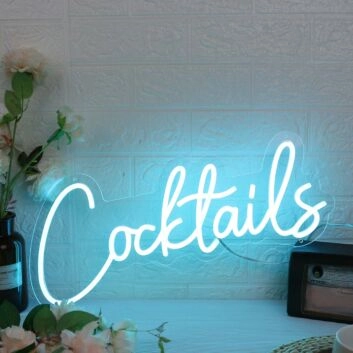 Cocktails LED Neonschild für Bar und Hausbar