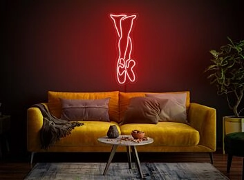 Balletttänzerin Beine LED-Neonschild für Wohnzimmer oder Studio