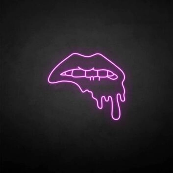 Lippen mit tropfendem Effekt LED-Neonschild Bar Club