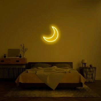 Halbmond LED-Neonschild Schlafzimmer Wohnzimmer