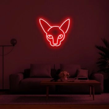 Katzenkopf LED-Neonschild für Wohnzimmer oder Bar
