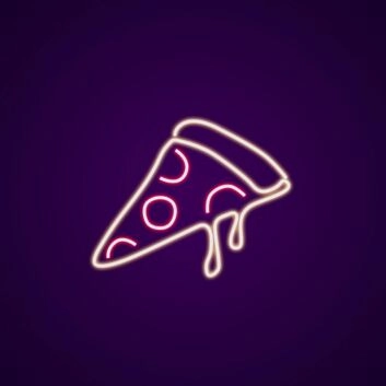 Pizzastück LED-Neonschild für Restaurant oder Küche