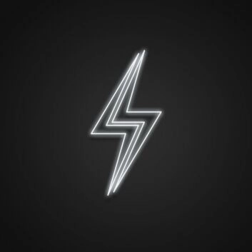 Blitzsymbol LED-Neonschild Wohnzimmer Gamingzimmer