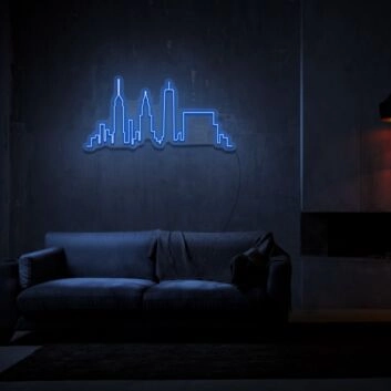 New York Skyline LED-Neonschild für Wohnzimmer oder Büro