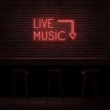 LIVE MUSIC LED-Neonschild für Bar Club