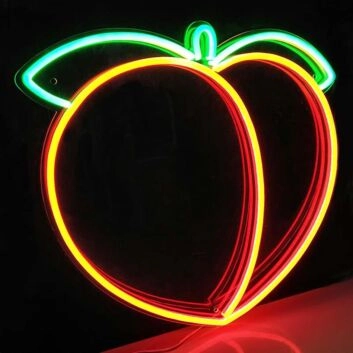 Pfirsich Früchte LED Neon Schild