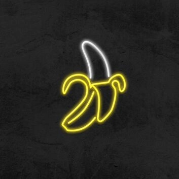 geschälte Banane LED-Neonschild für Küche oder Bar