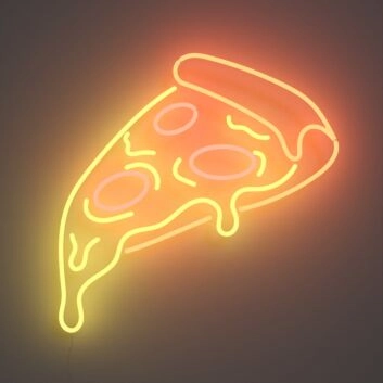 Pizzastück LED-Neonschild für Restaurant Imbiss