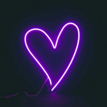 Herzform LED-Neonschild Wohnzimmer Schlafzimmer