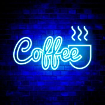 Kaffeetasse mit Dampf LED Neonschild für Café und Küche