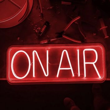 ON AIR LED-Neonschild für Studio Podcast