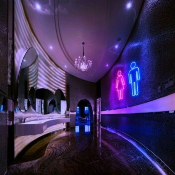 WC Symbol Damen und Herren LED-Neonschild für Restaurant Bar