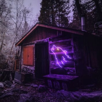Heulender Wolf LED-Neonschild Wohnzimmer Bar