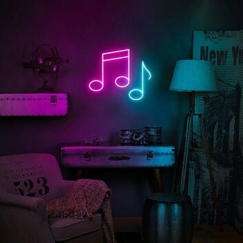 Musiknoten LED-Neonschild Wohnzimmer Musikstudio
