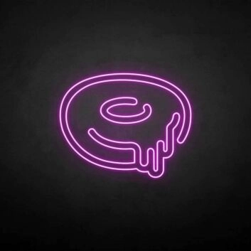 Donut mit tropfender Glasur LED-Neonschild für Café Küche