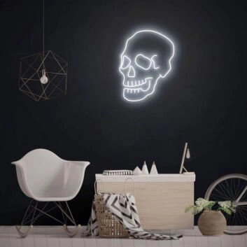 Totenkopf LED-Neonschild Wohnzimmer Bar