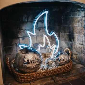 Flamme LED-Neonschild für Wohnzimmer und Bar