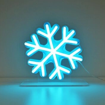 Schneeflocke LED-Neonschild Winterdekoration Wohnzimmer