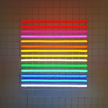 Regenbogen Streifen LED-Neonschild Wohnzimmer Bar