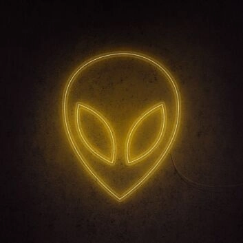 Alienkopf LED-Neonschild für Gaming und Bar