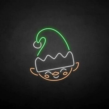 Weihnachtswichtelkopf LED-Neonschild für Weihnachten Wohnzimmer