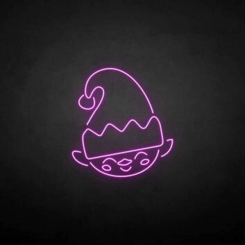 Weihnachtswichtelkopf LED-Neonschild für Weihnachten Wohnzimmer