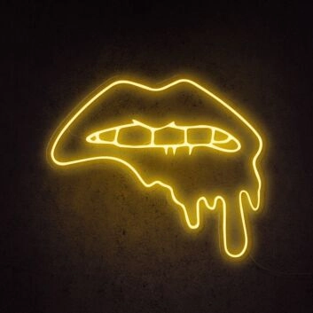 Lippen mit tropfendem Effekt LED-Neonschild für Bar Club