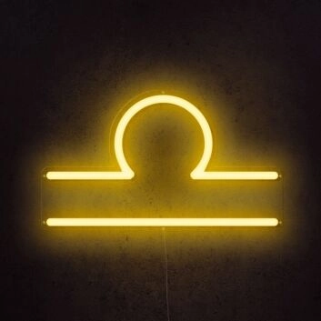 Waage Sternzeichen Symbol LED-Neonschild Wohnzimmer Bar