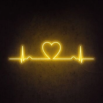 Herz mit EKG-Linie LED-Neonschild Wohnzimmer Schlafzimmer