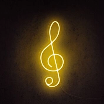 Violinschlüssel LED-Neonschild Musikstudio Wohnzimmer