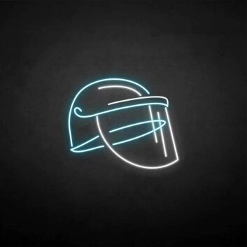 Schutzhelm mit Visier LED-Neonschild für Werkstatt oder Baustelle